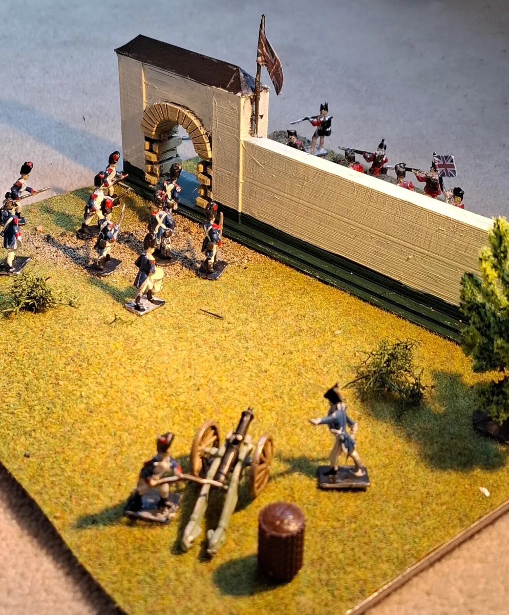 Model metal soldiers in Waterloo Battle diorama - Image 2