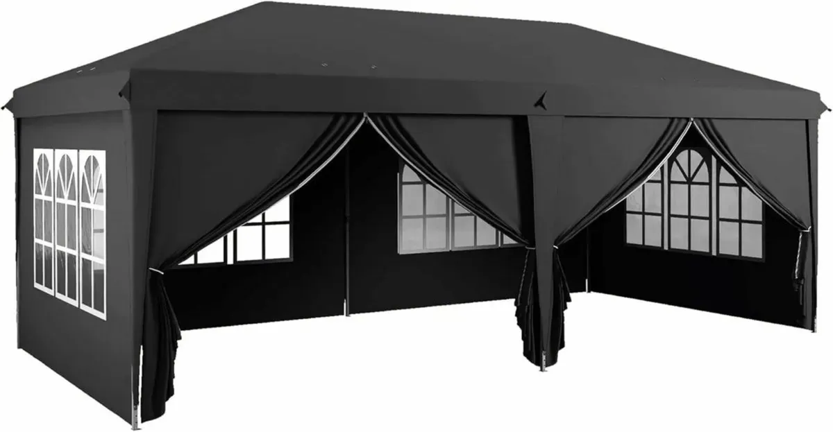 Gazebo 3x6m Pop-Up Tent with Sides & Windows - Image 1