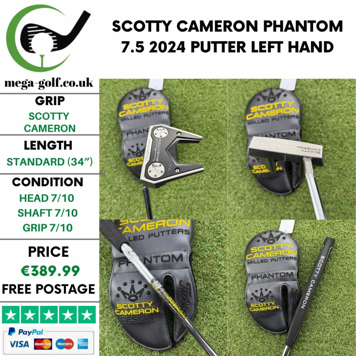 SCOTTY CAMERON PHANTOM 7.5 2024 PUTTER / 34″ - Image 1