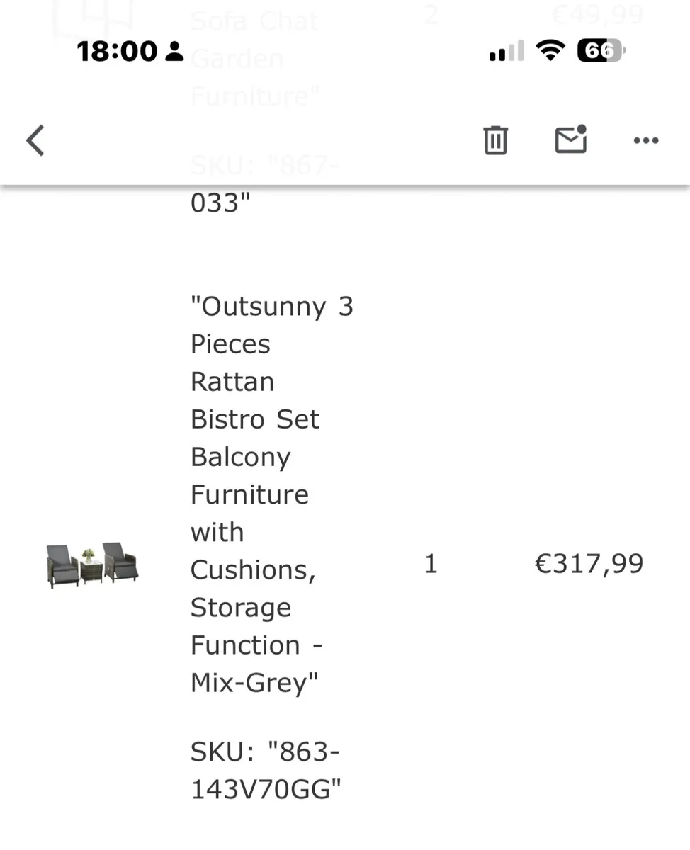 Rattan Bistro set. - Image 4