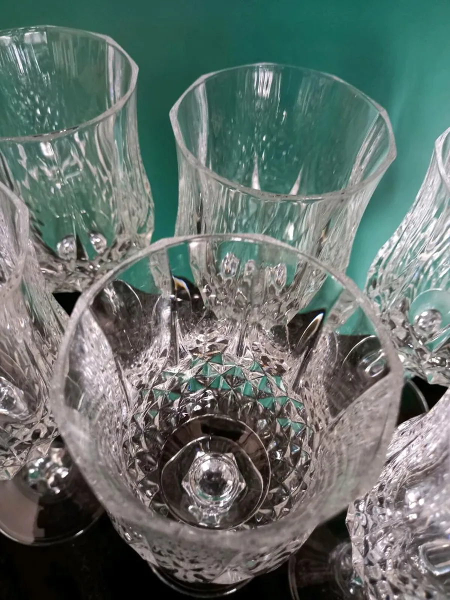 Vintage Cristal D Arques Wine Glasses. Set of 6. - Image 4