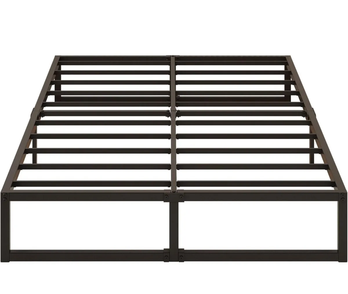 Small Double Bed Frame 120x190 cm Metal Platform B - Image 2