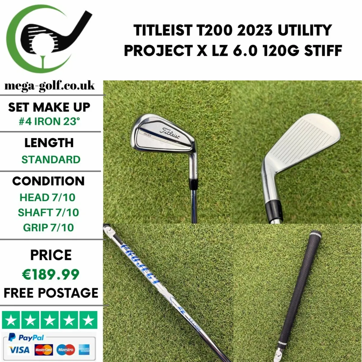TITLEIST T200 2023 UTILITY #4 IRON 23° / STIFF - Image 1