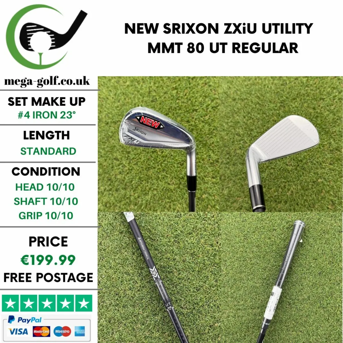 NEW SRIXON ZXiU UTILITY #4 IRON 23° / REGULAR - Image 1
