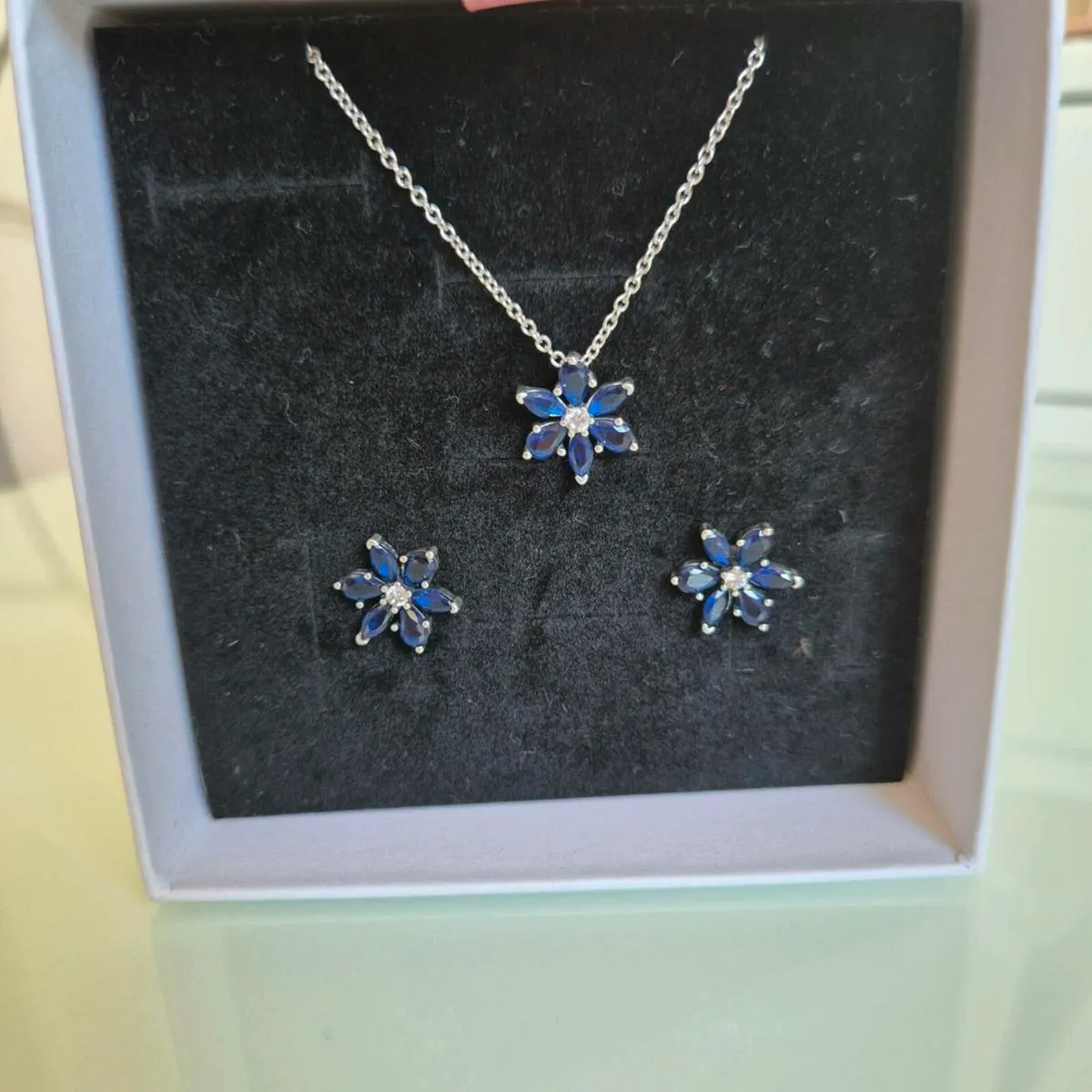 Pandor Sparkling Blue Herbarium Cluster Pendant Ne - Image 4