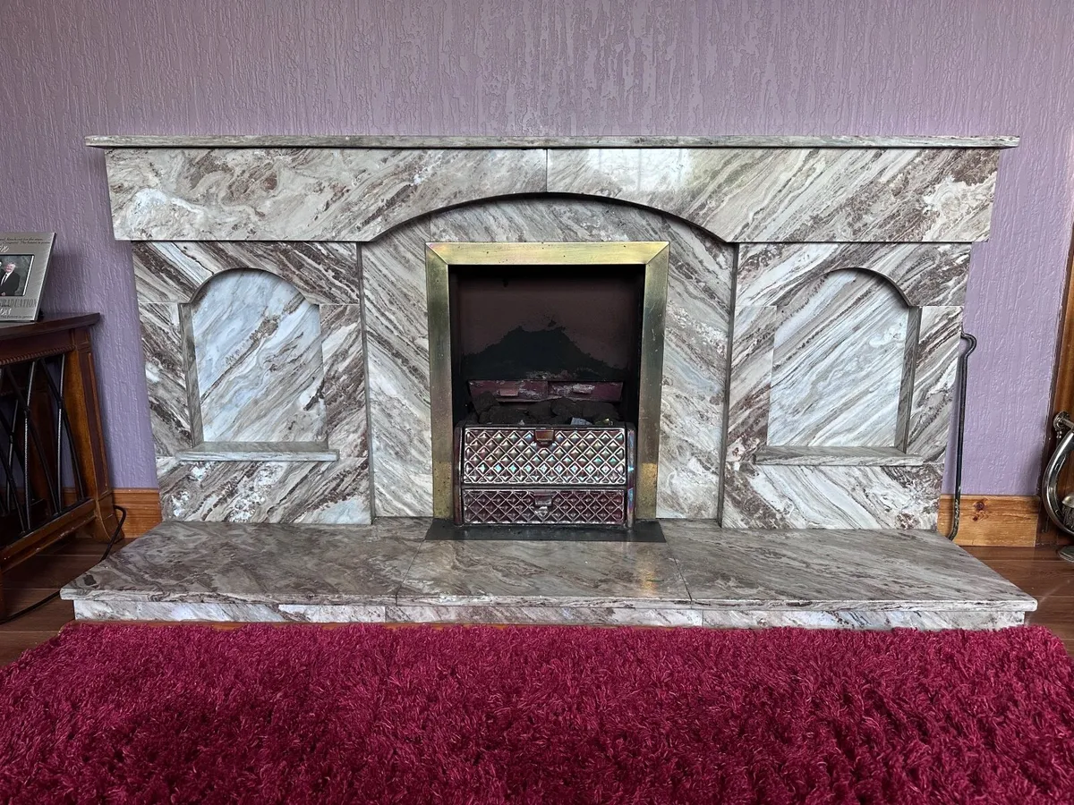 Grey Marble Mantelpiece - Image 1