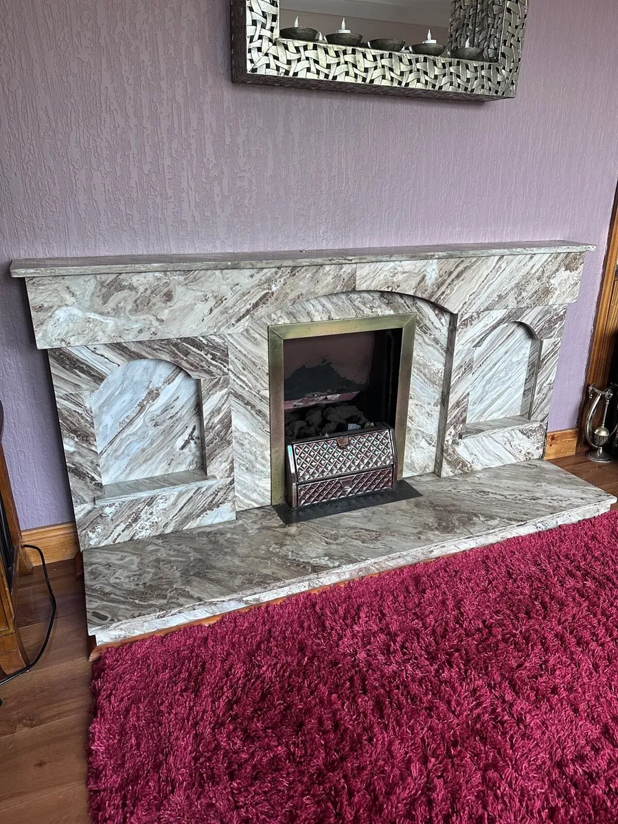 Grey Marble Mantelpiece - Image 3