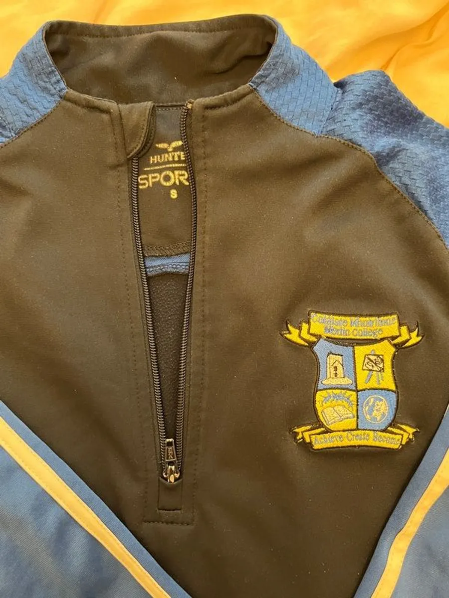 Merlin College school jumper, 1/4 zip top and tie - Image 1