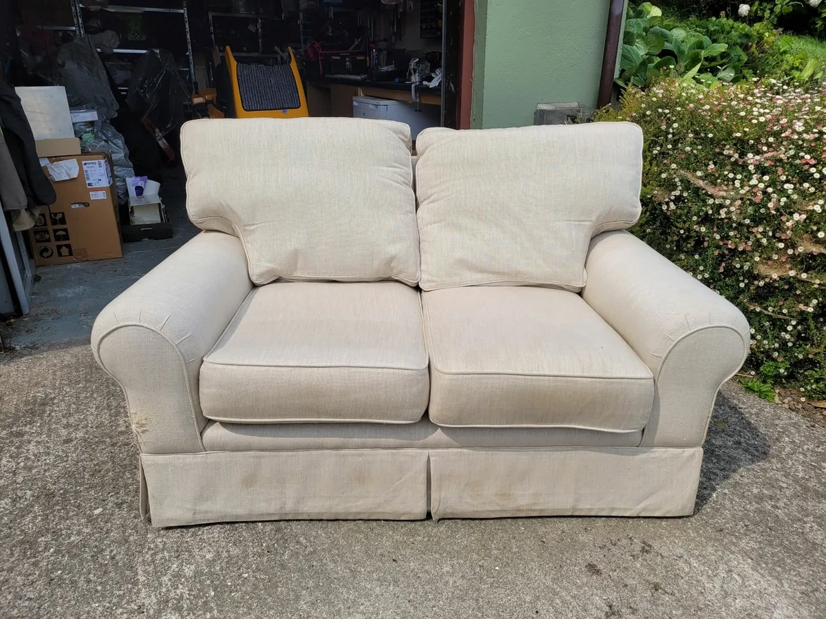 Two seater couch cream colour. - Image 1