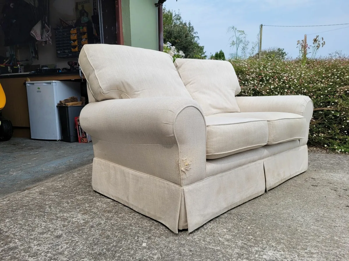 Two seater couch cream colour. - Image 4