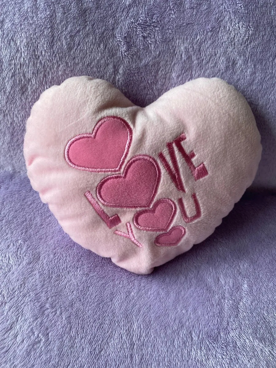 Cute Pink Heart Small Cushion - Image 1