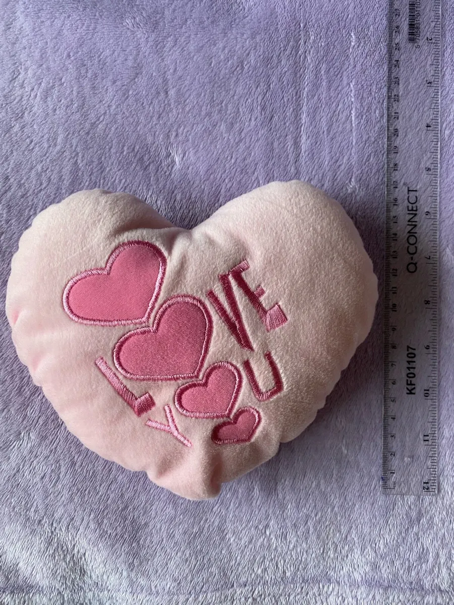 Cute Pink Heart Small Cushion - Image 3