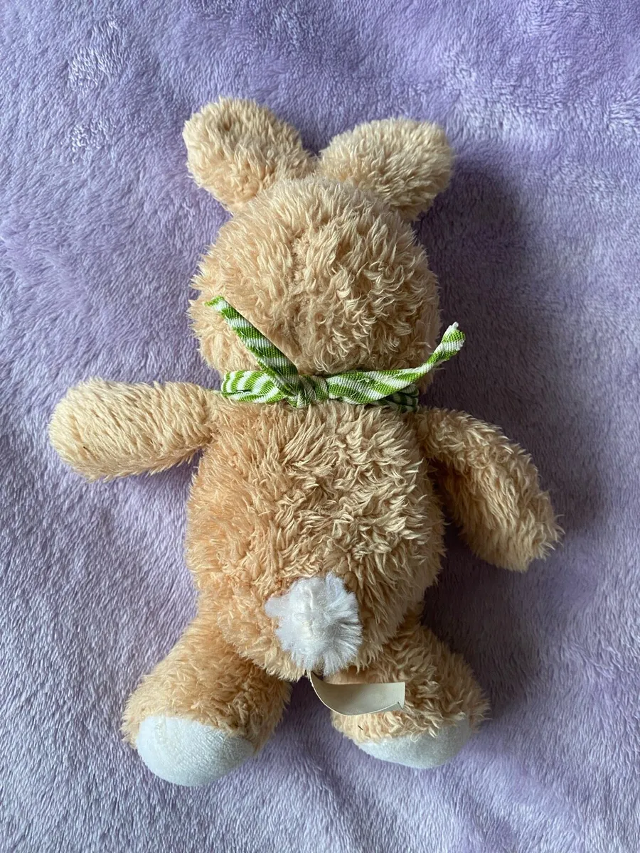 Soft Bunny Plush Toy with Green Bandana - Image 2