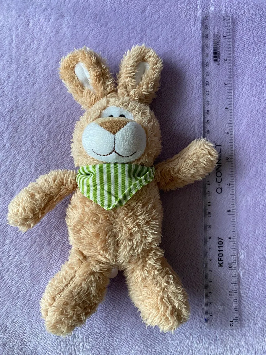 Soft Bunny Plush Toy with Green Bandana - Image 3