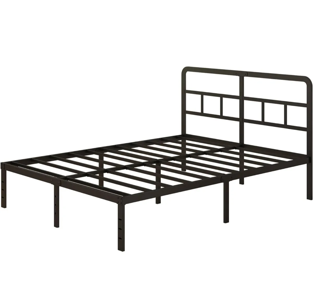 Small Double Bed Frame 4ft with Curved Headboard, - Image 2