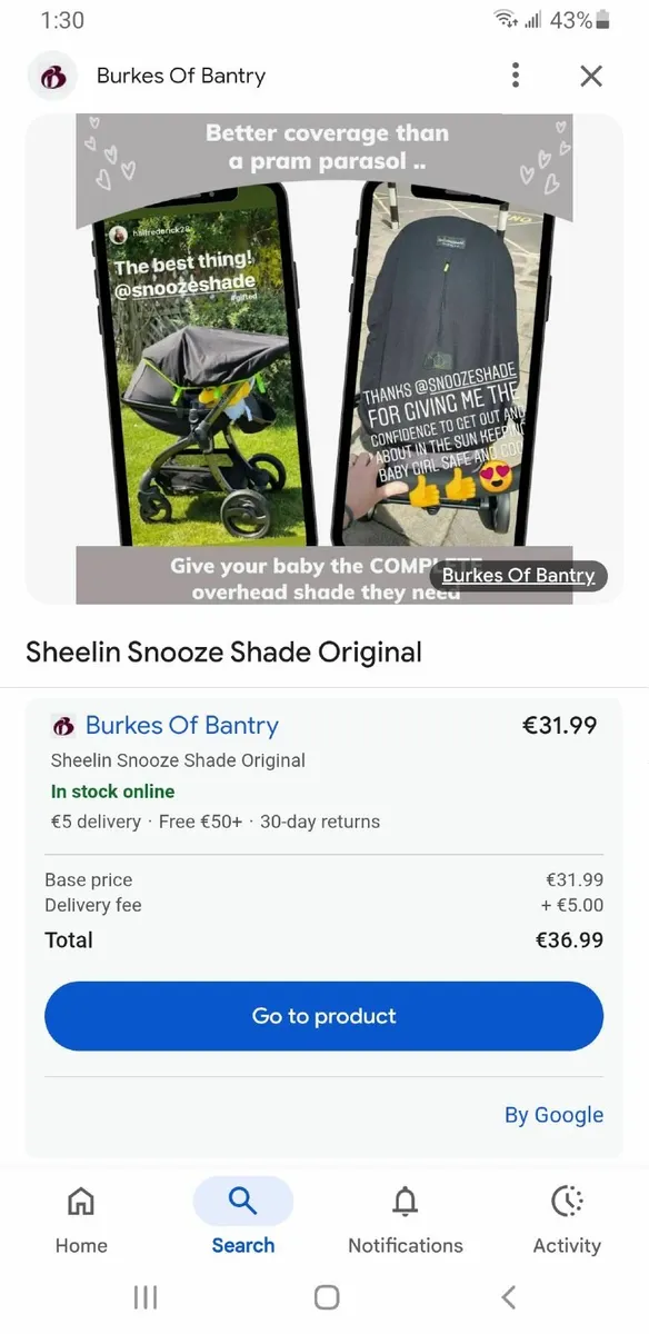 Maxi cozi car seat, base and snoze shade - Image 4