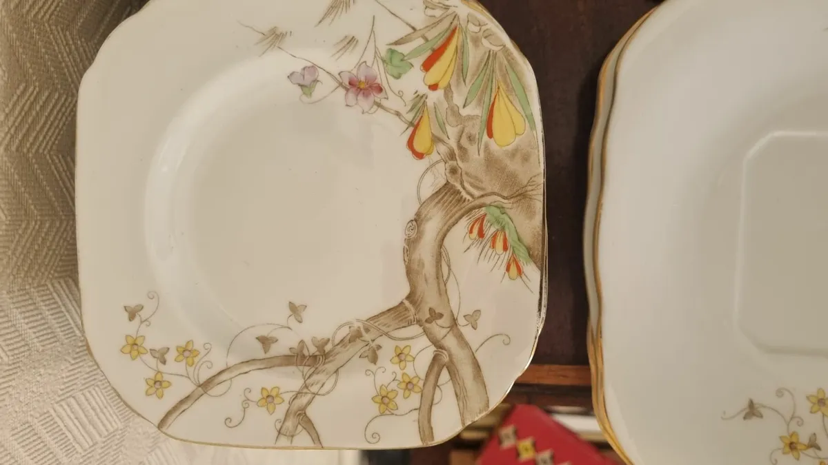 Vintage Royal Delphine Bone China Tea Set - Image 2
