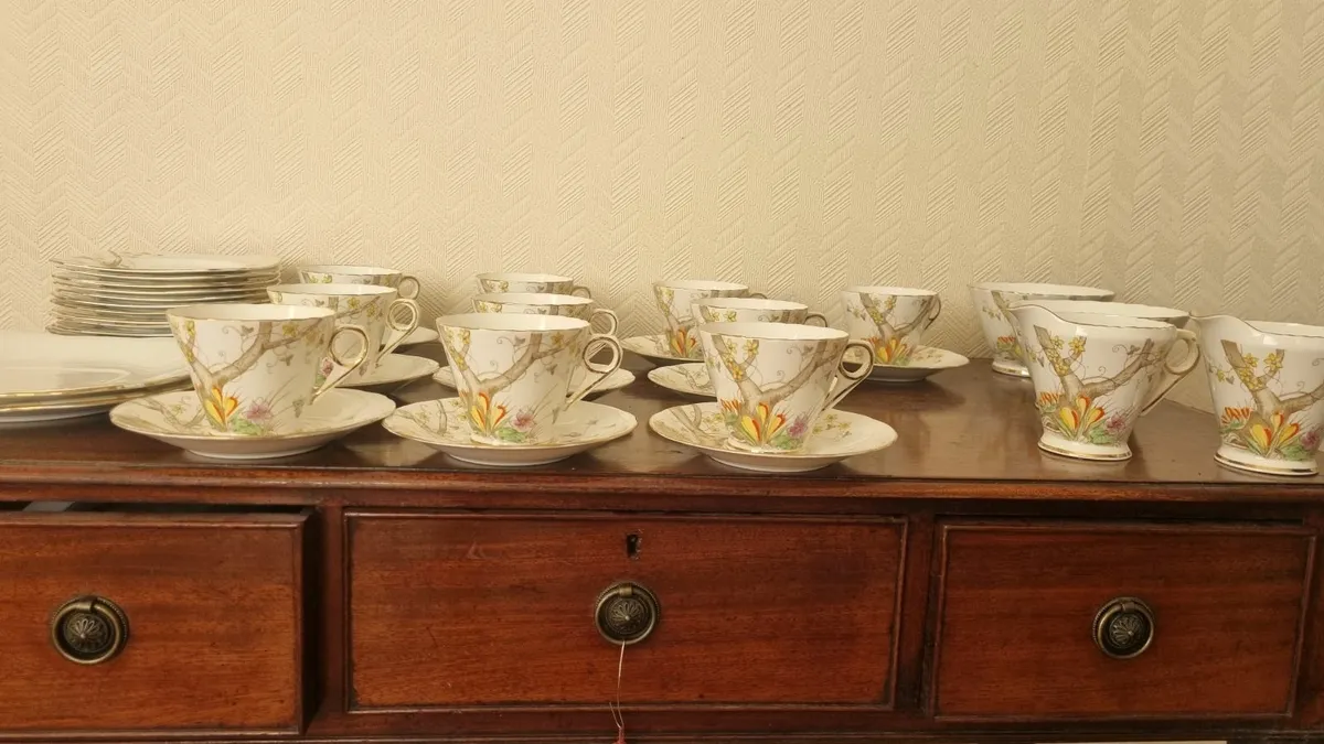 Vintage Royal Delphine Bone China Tea Set - Image 4