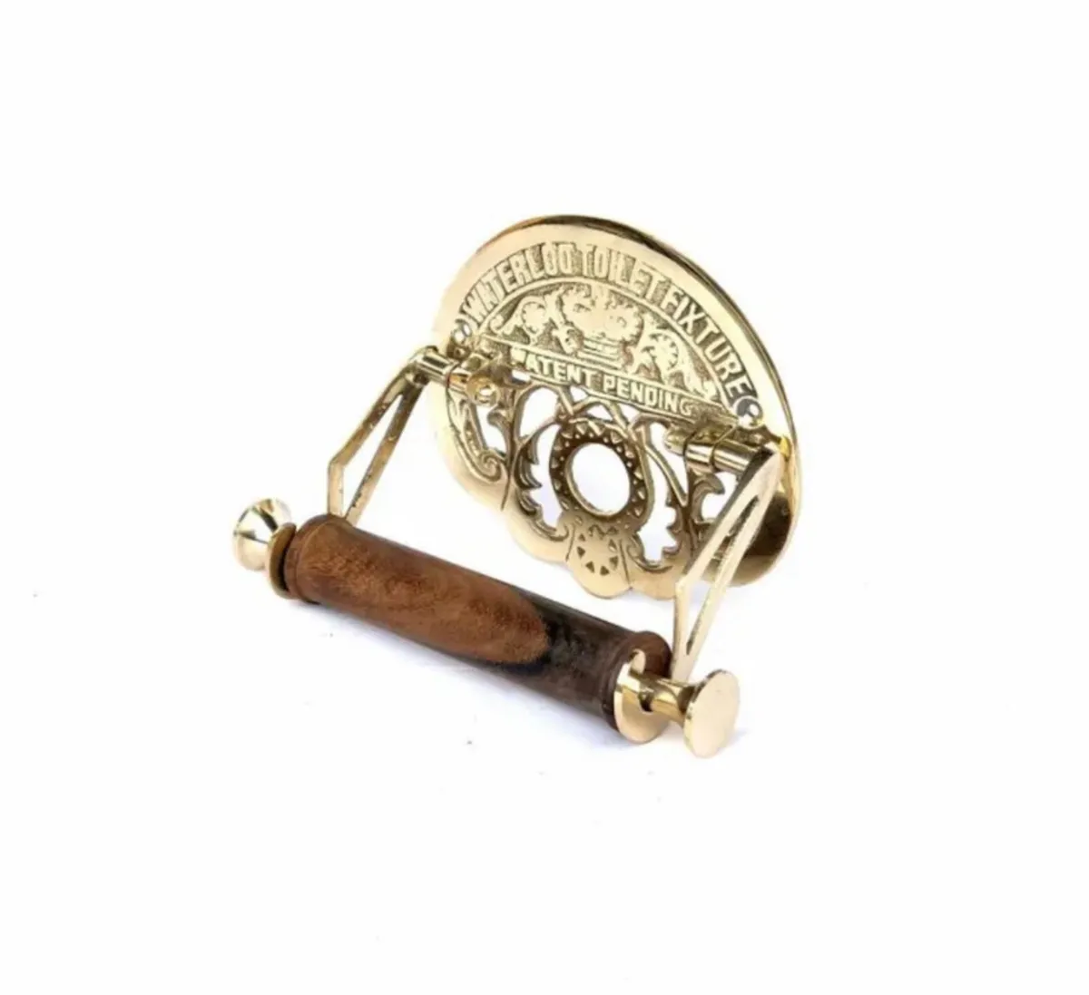 Solid Brass Toilet Roll Holder Vintage Style NEW - Image 3