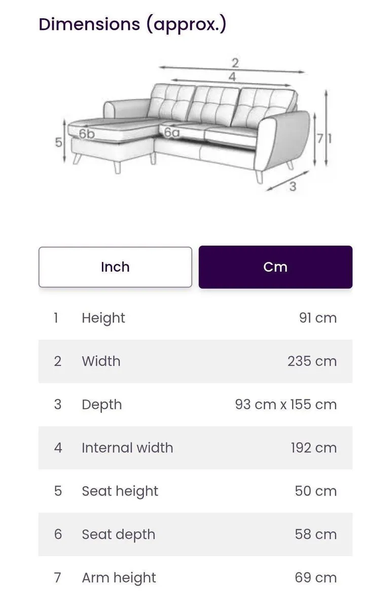 Sofa 3 seats PENNY dfs - Image 4