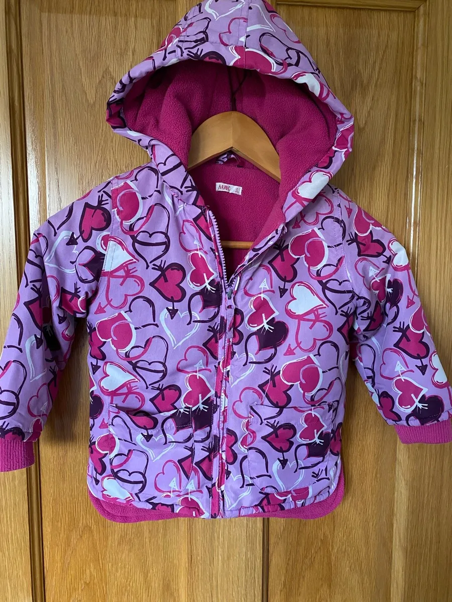 Girl’s Winter Coat Heart Design - Image 3