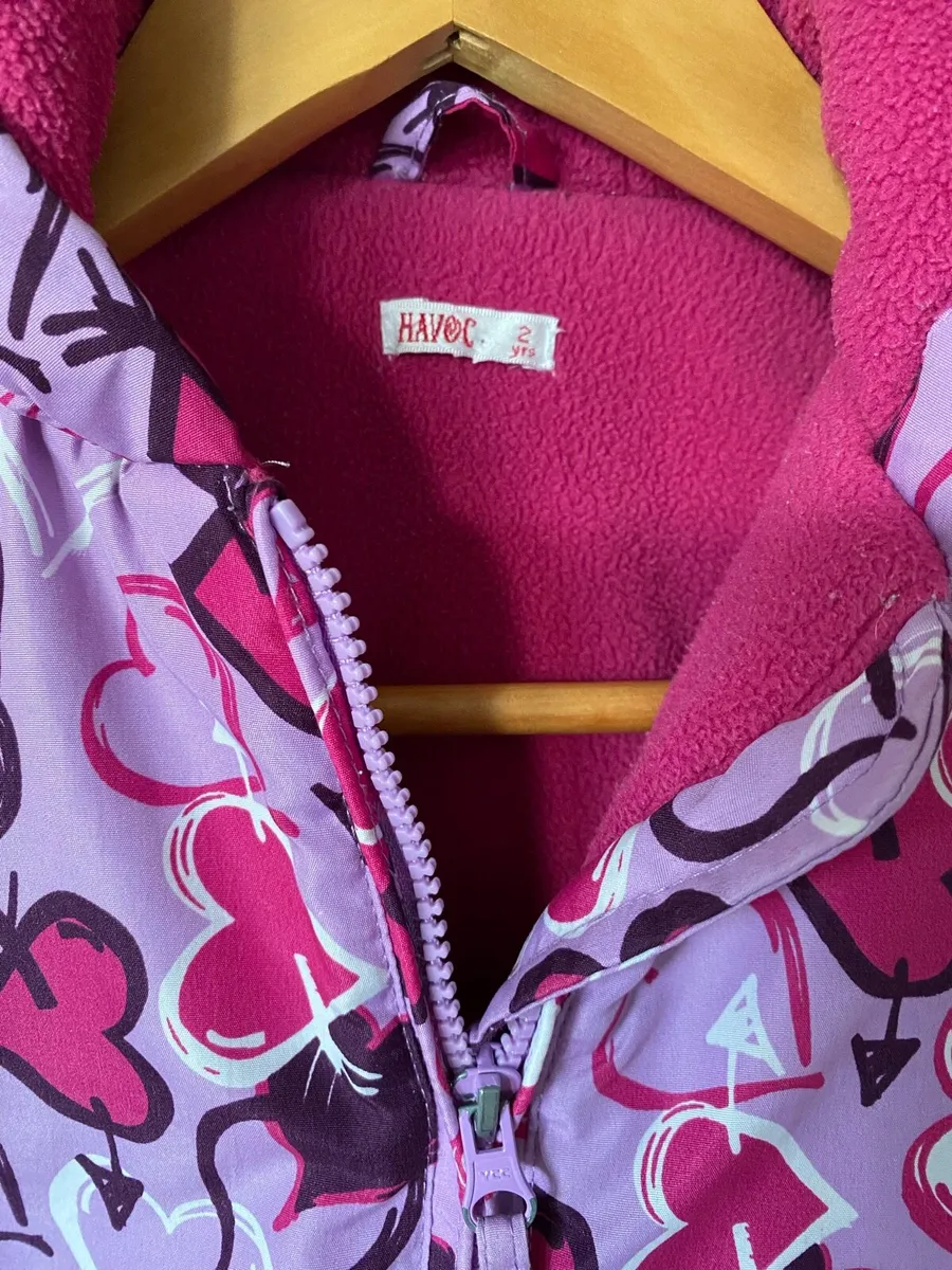 Girl’s Winter Coat Heart Design - Image 4
