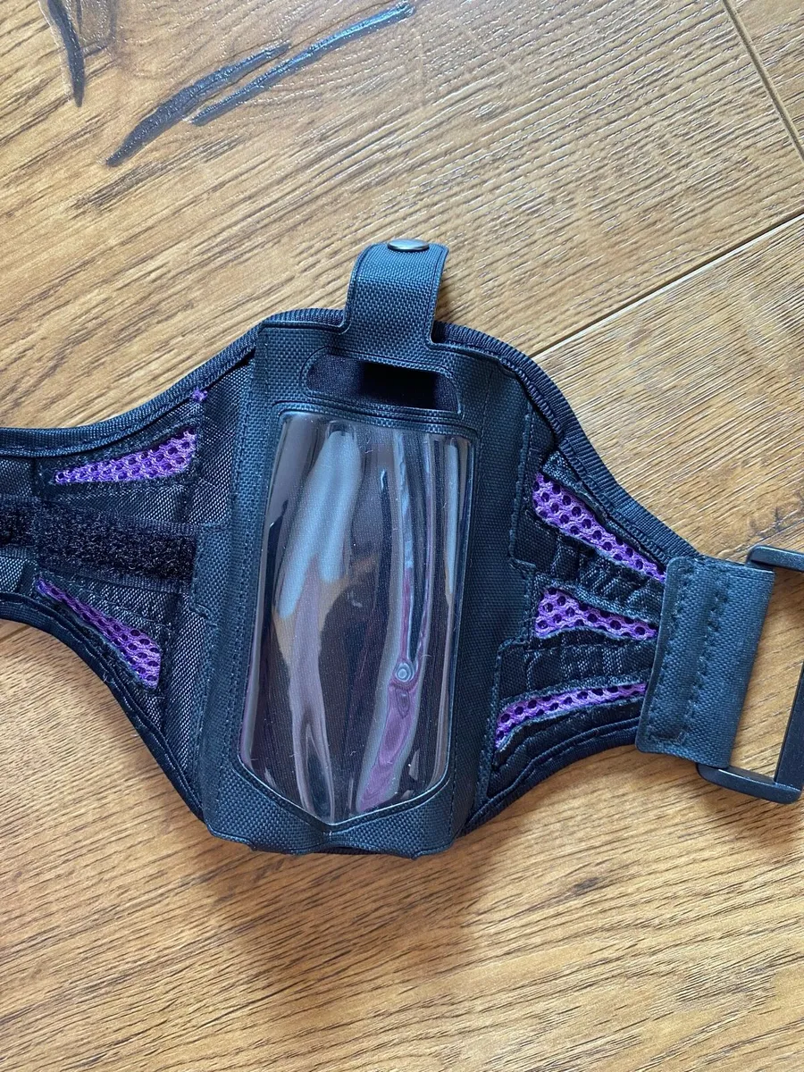 Black & Purple Phone Arm Pouch Holder - Image 2