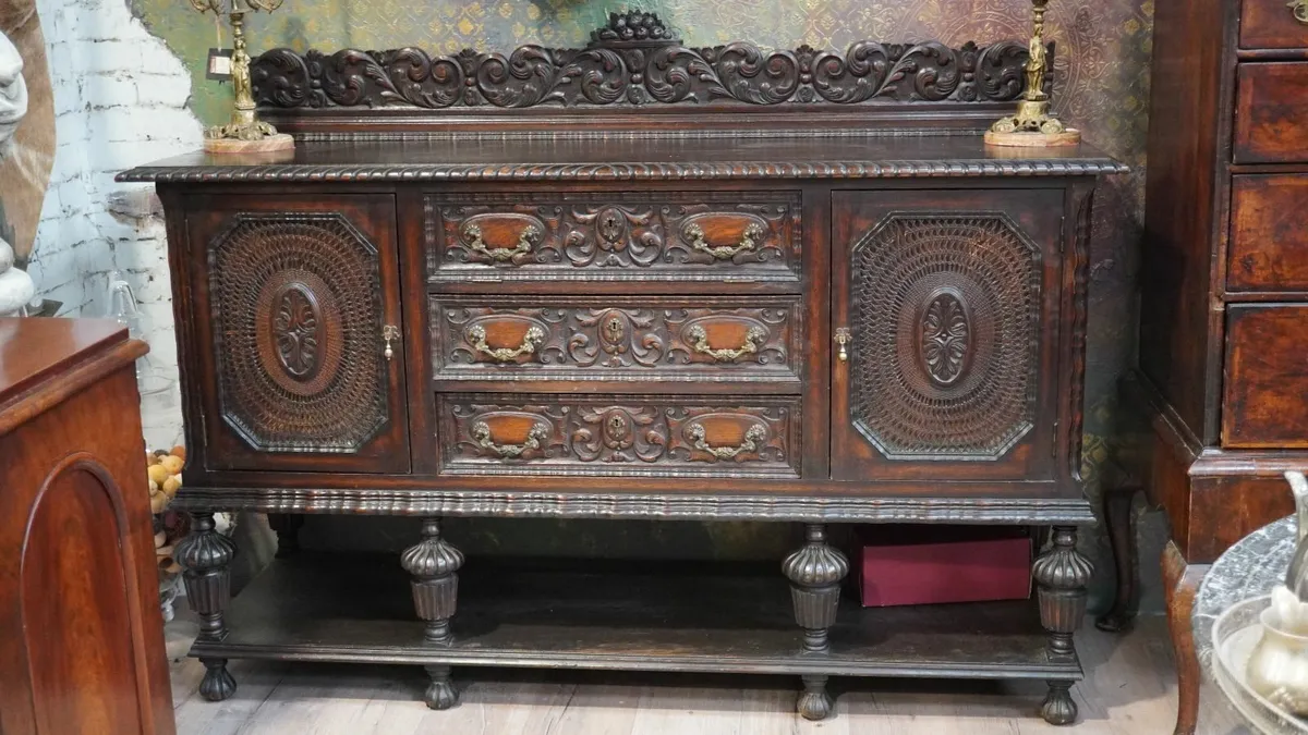 🌟 Antique Spanish Sideboard - Image 1