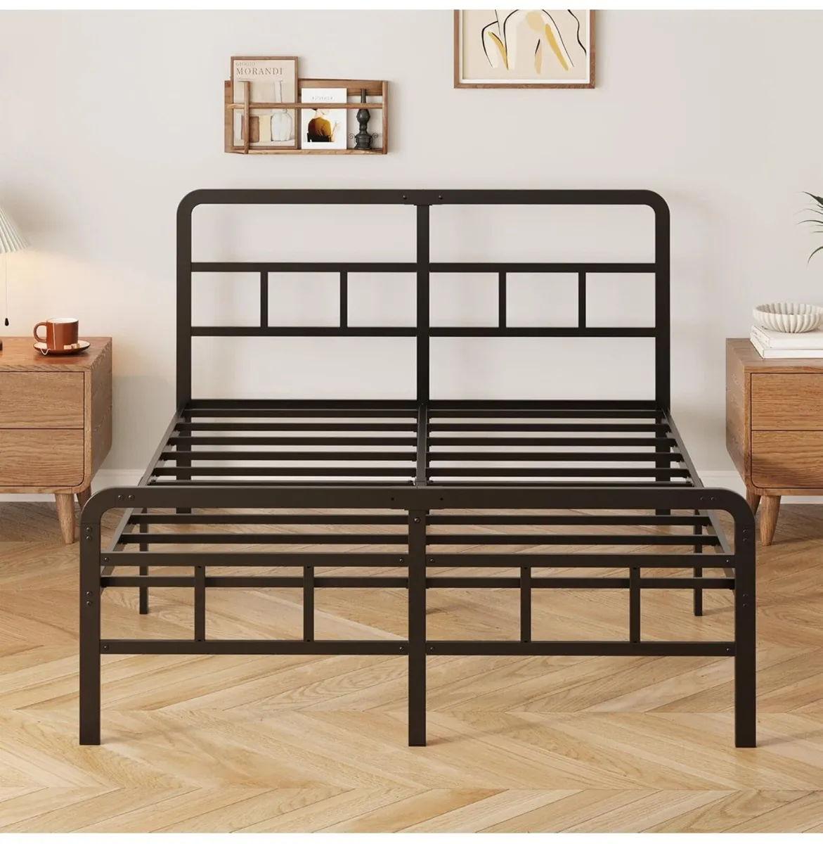 Small Double Bed Frame with Headboard and Footboar - Image 2