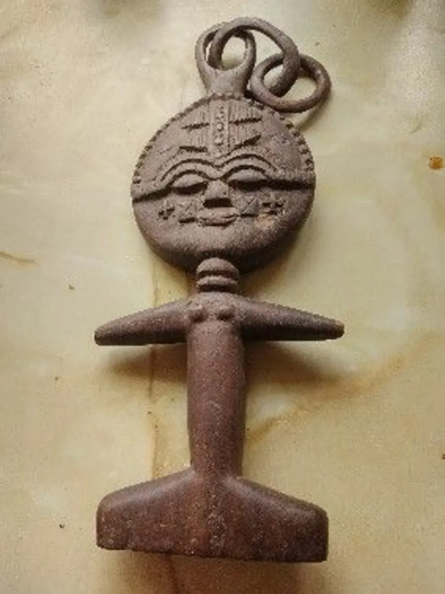 Antique African carved wooden fertility Icon