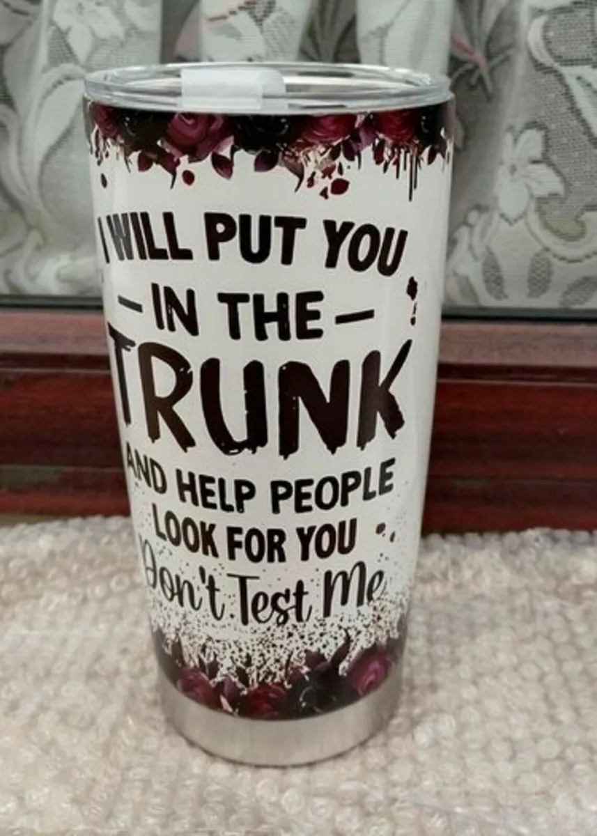 20oz FANCY DRINKS FLASK (BRAND NEW) WITH DAMAGE. - Image 1