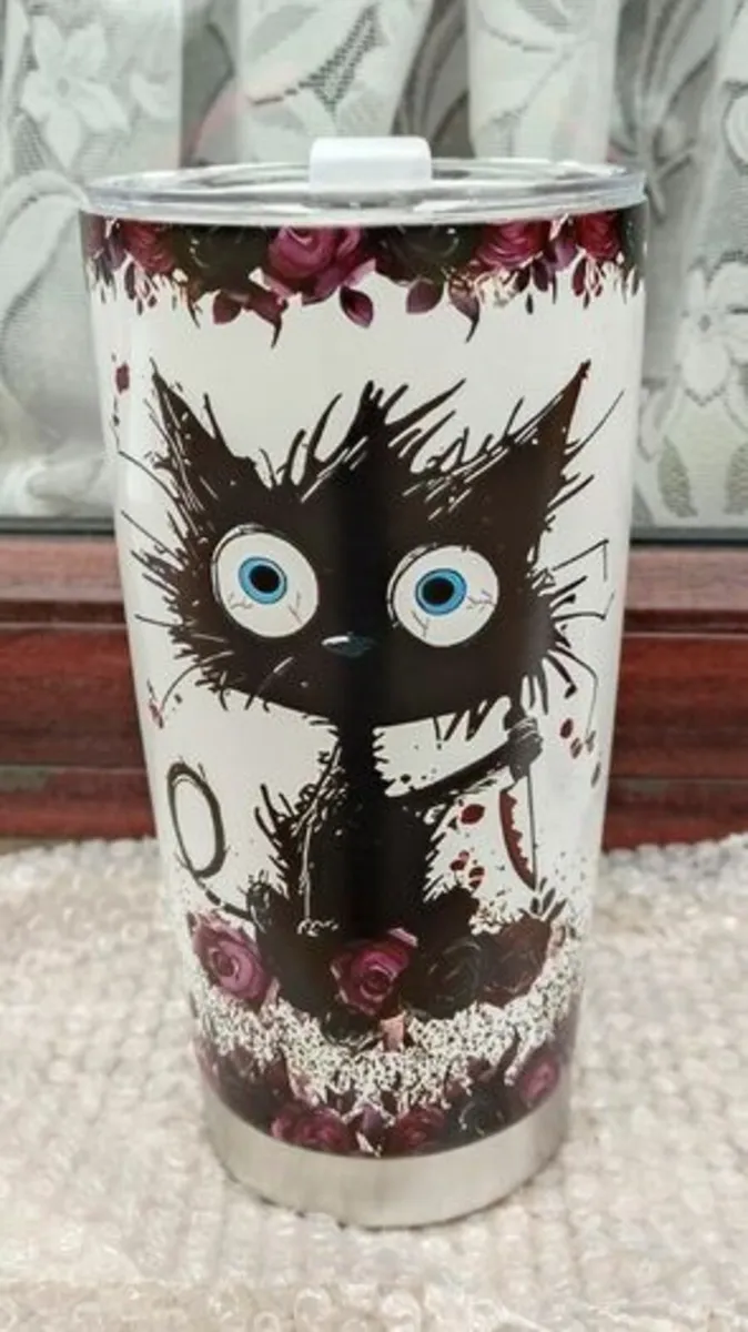 20oz FANCY DRINKS FLASK (BRAND NEW) WITH DAMAGE. - Image 2