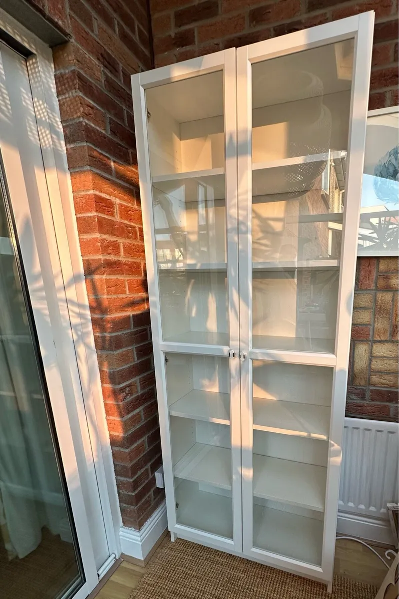 IKEA Bookcase with glass doors - like new - Image 1