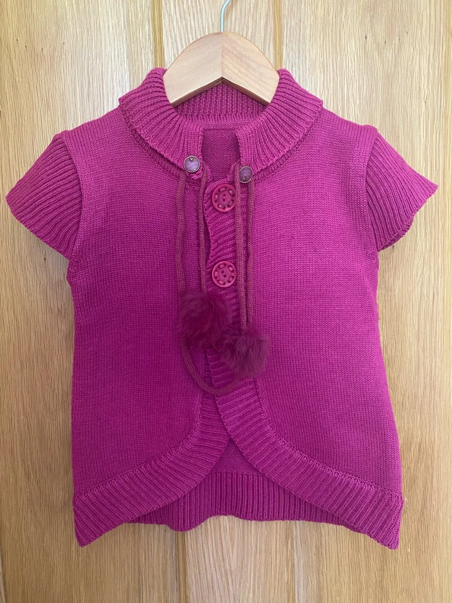 Short Sleeve Purple Cardigan / Jumper - Image 3