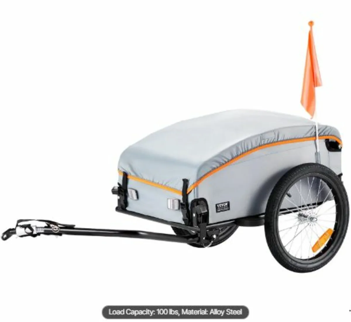 Bike Cargo Trailer, 100 lbs Load Capacity, - Image 1