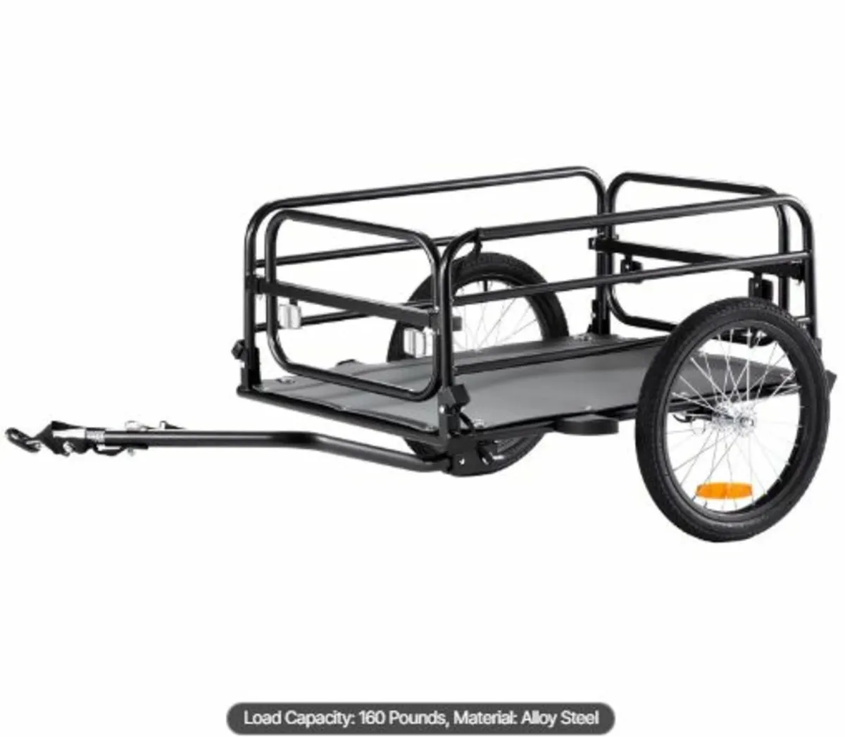 Bike Cargo Trailer, 72.5 kg Load Capacity, - Image 1