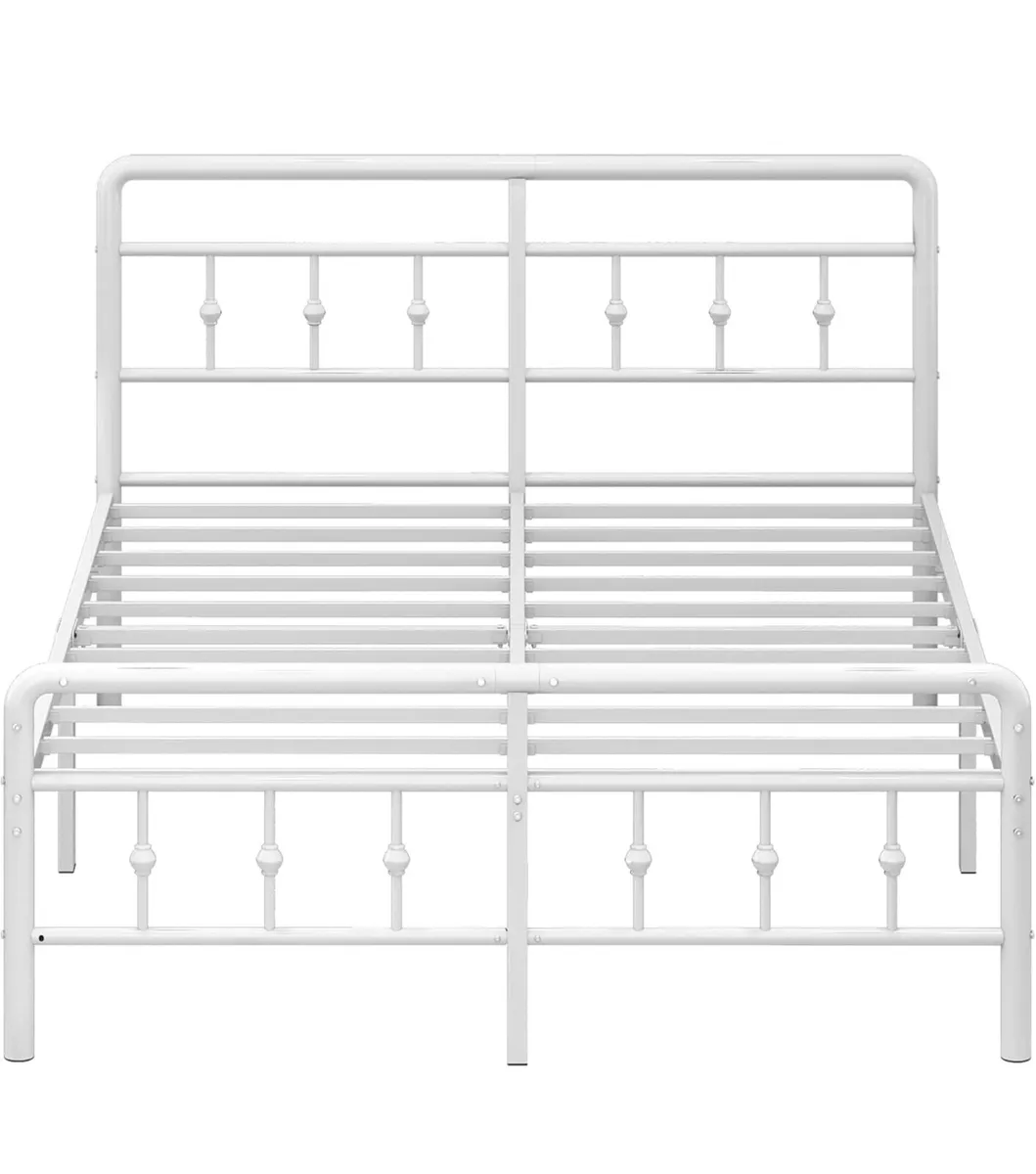 Small Double Bed Frame 4ft with Victorain Headboar - Image 2