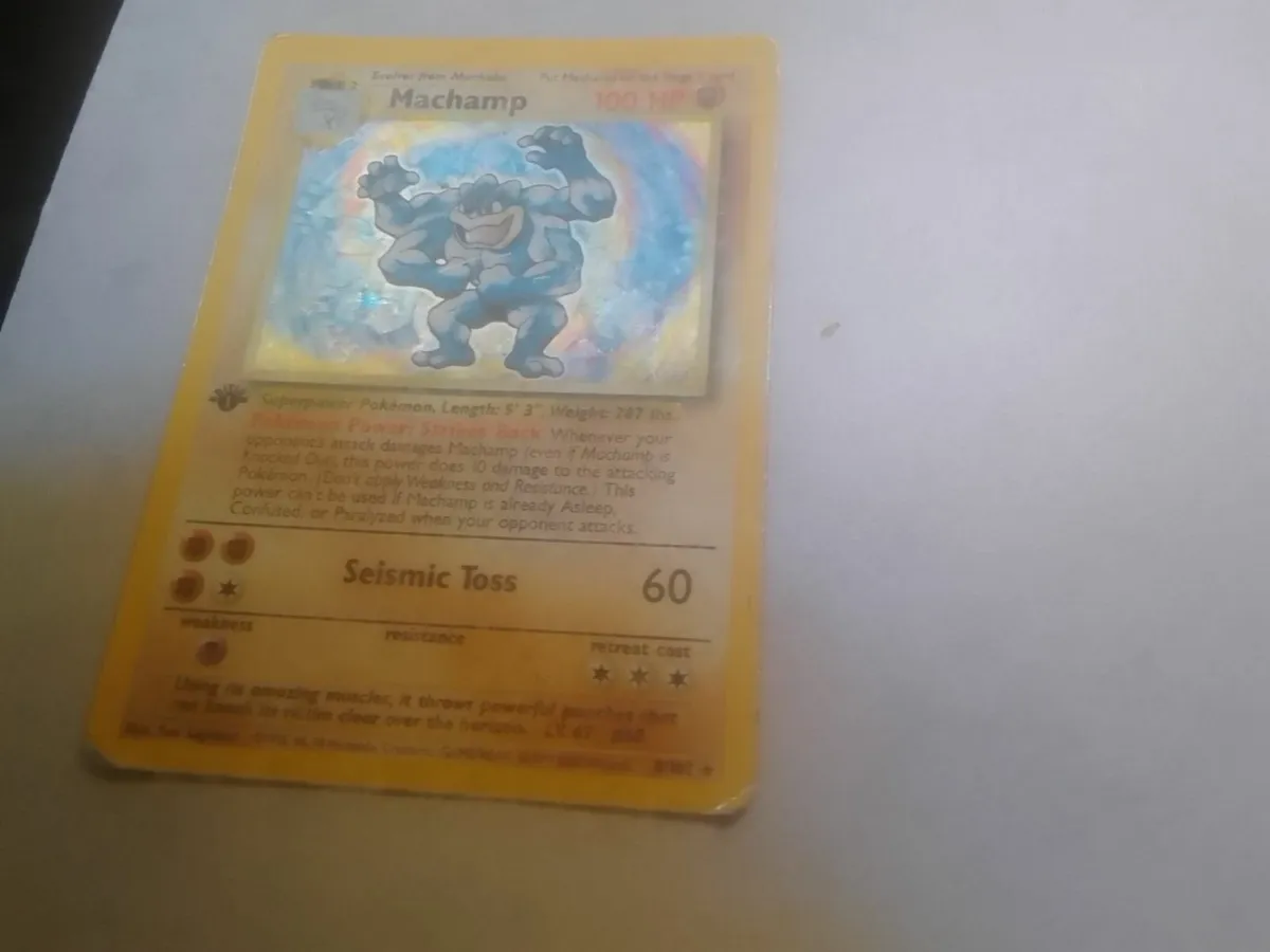 POKÉMON MACHAMP HOLO CARD 1ST EDITION 1995 - Image 1