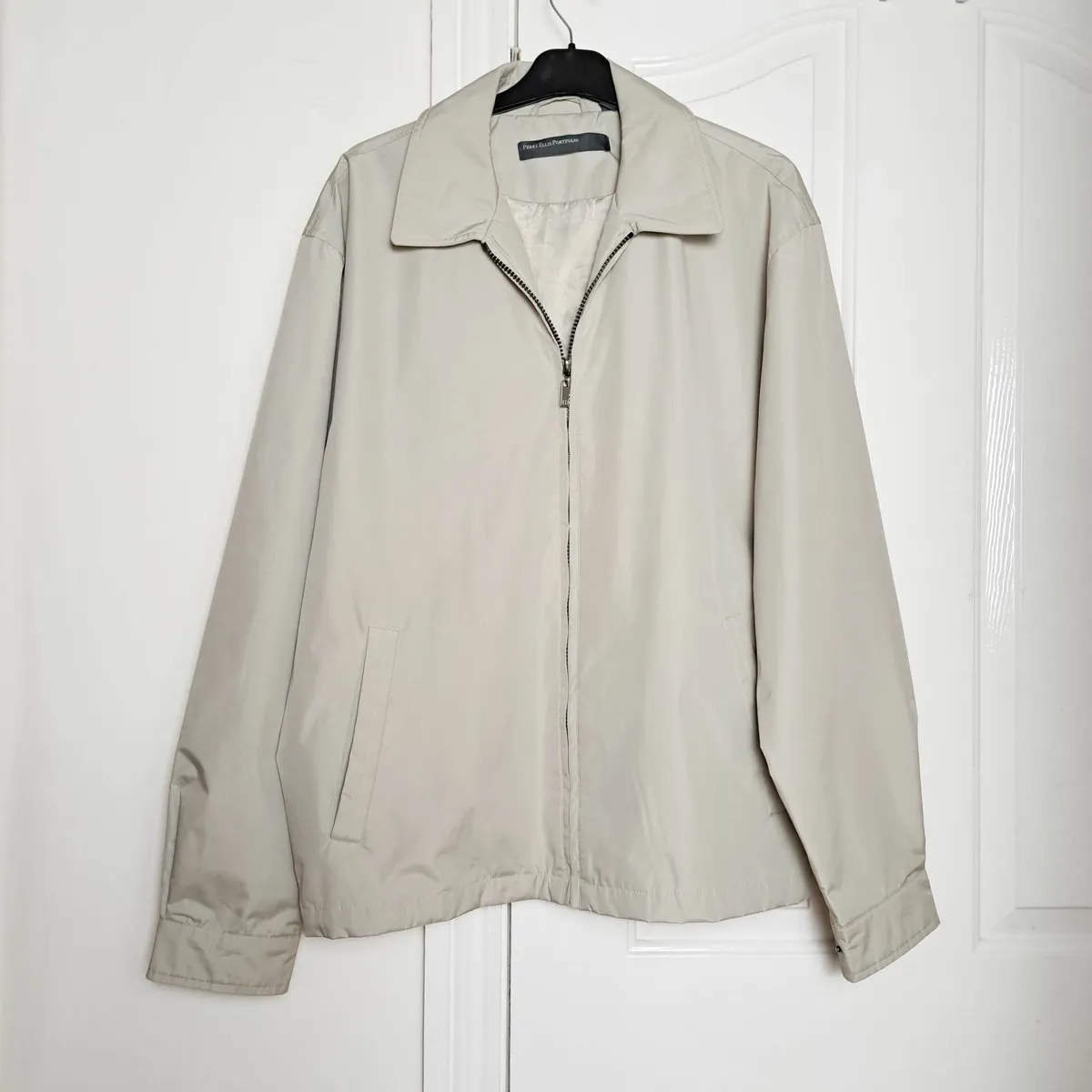 Perry Ellis Beige Tan Off White Jacket M - Image 1