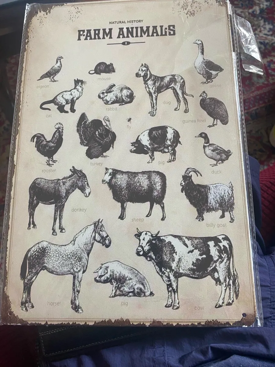 Metal Farm Animals Sign - Image 1