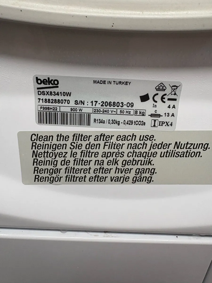 Beko Condenser Dryer - Heat Pump - Energy A - Image 3