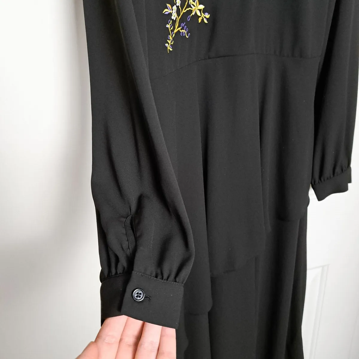 Warehouse Black Emboirdered Flowers Bird 10UK/38EU - Image 4