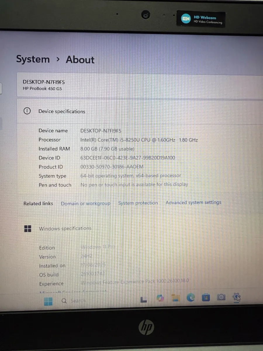 6 x HP laptops i5 8/16/32 ram 256 win 11 - Image 4