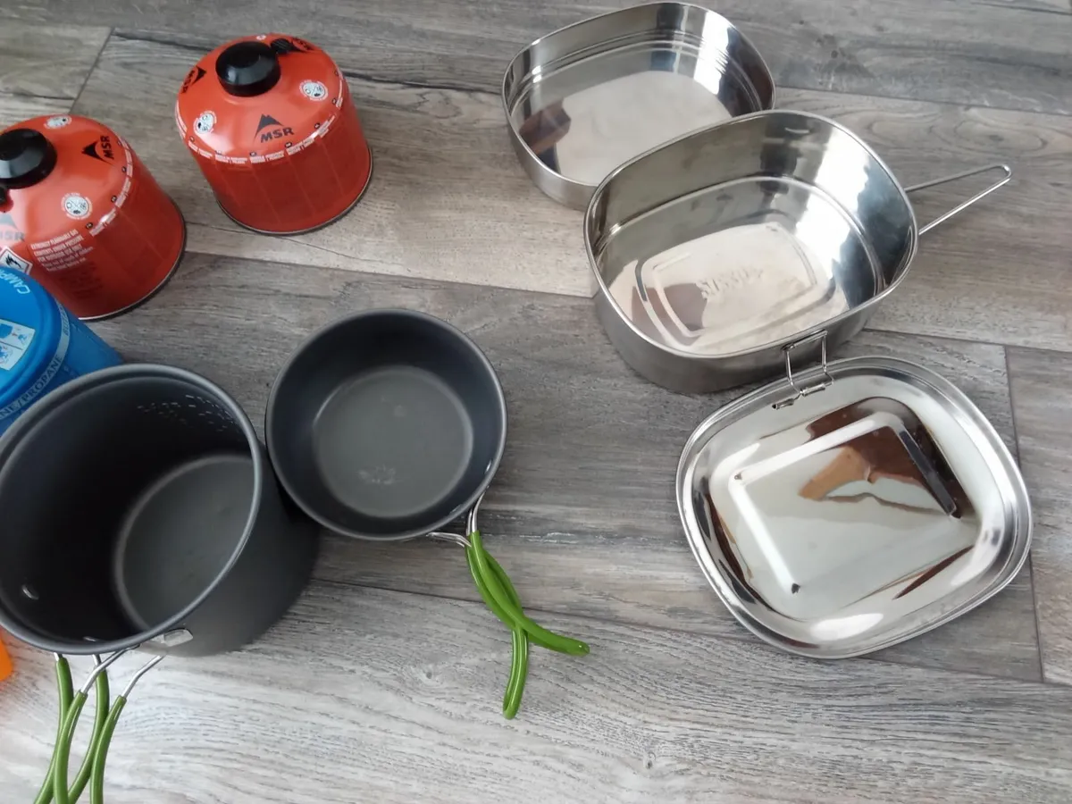 Portable Mini Gas Stove and Cooking Utensils. - Image 1
