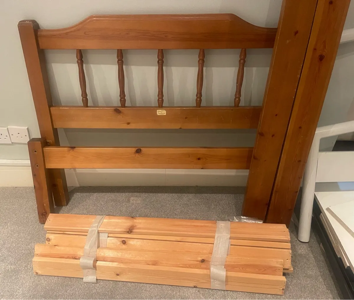 Lovely Single Wooden Bed In Good Condition
