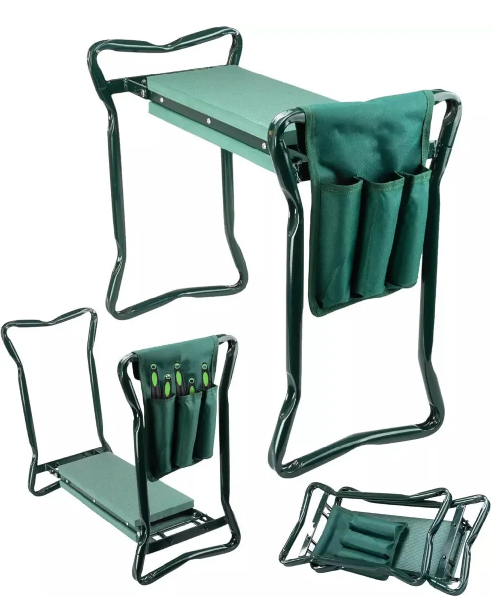 Garden Kneeler Folding Stool with Tool Bag NEW - Image 1
