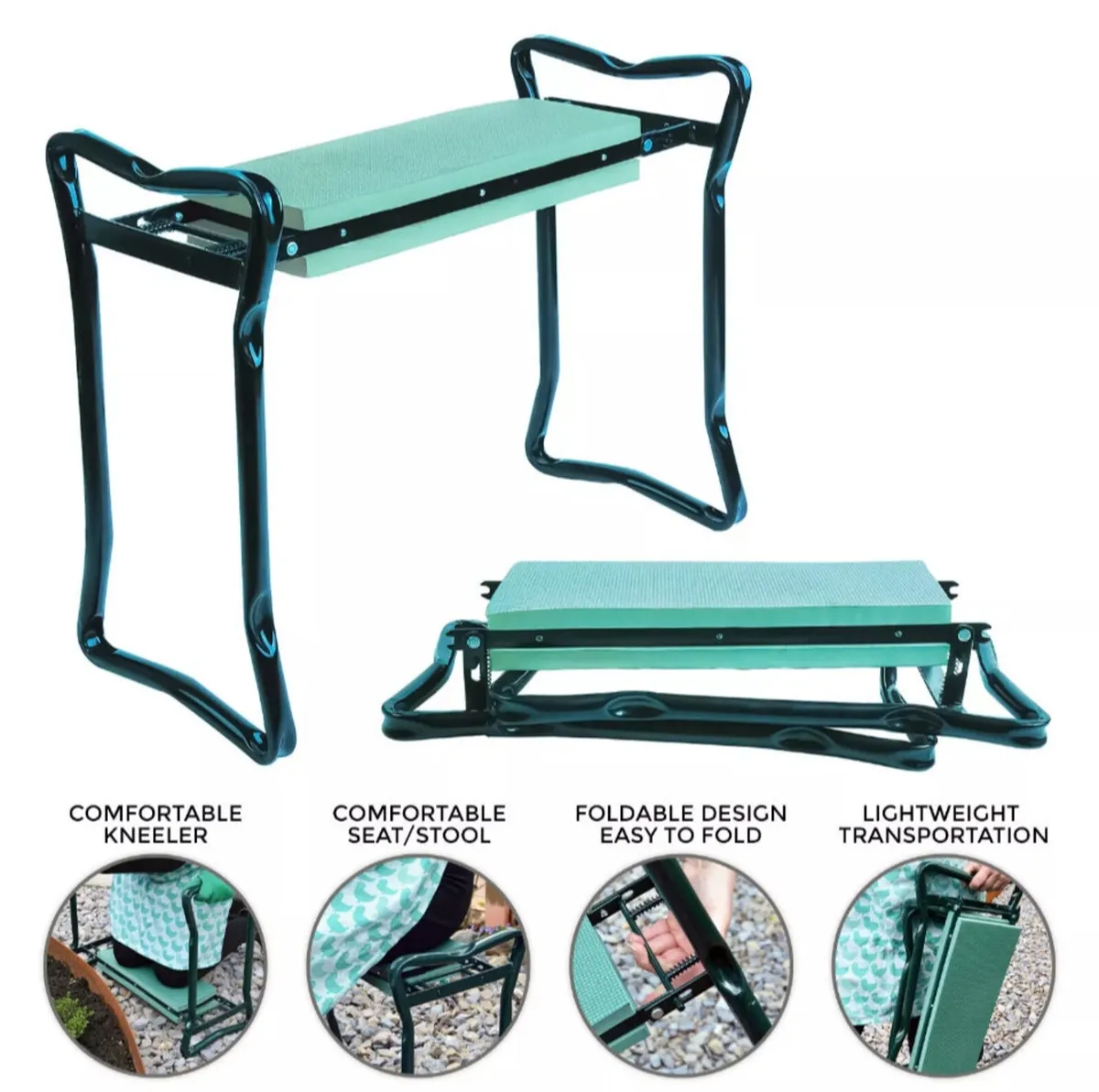 Garden Kneeler Folding Stool with Tool Bag NEW - Image 3