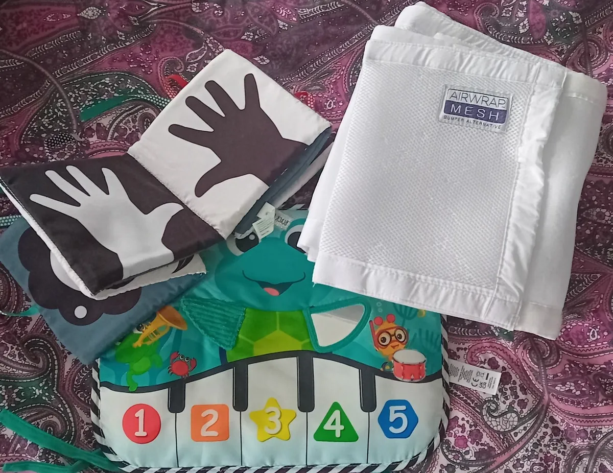 Cot Accessories  - Bumper, Piano and Book - Image 1
