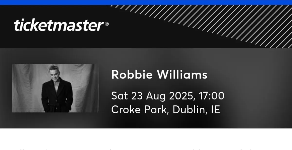 Tickets for Robbie Williams 23rd