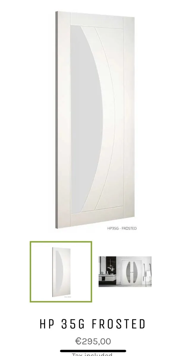 Déanta Doors solid and frosted glass (second hand) - Image 3